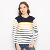 MATSUDA Kaos Wanita T Shirt Stripe Katun Cora