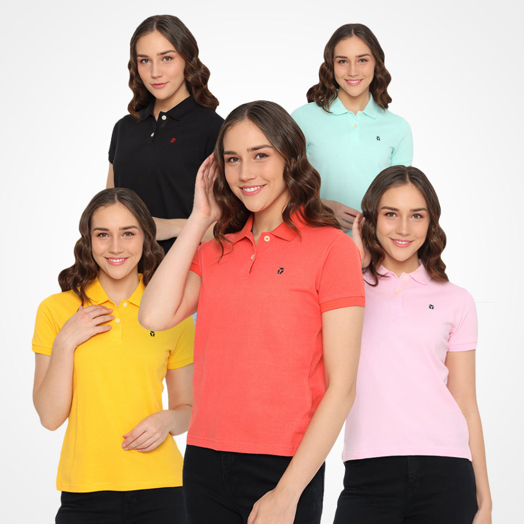 MATSUDA Kaos Polo Shirt Wanita Kerah Eve