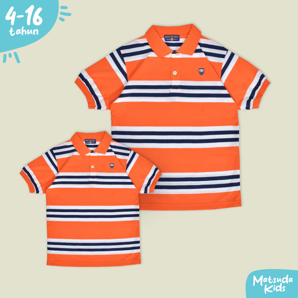 Matsuda baju kaos polo anak laki laki katun umur 2-12 Barry