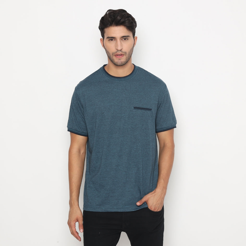 MATSUDA Kaos Pria T shirt Edogawa Seri Warna Biru