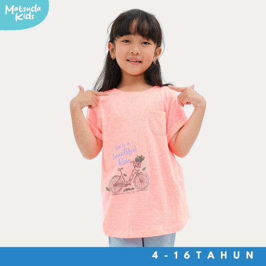 Matsuda baju kaos anak perempuan katun umur 4-16 Missy