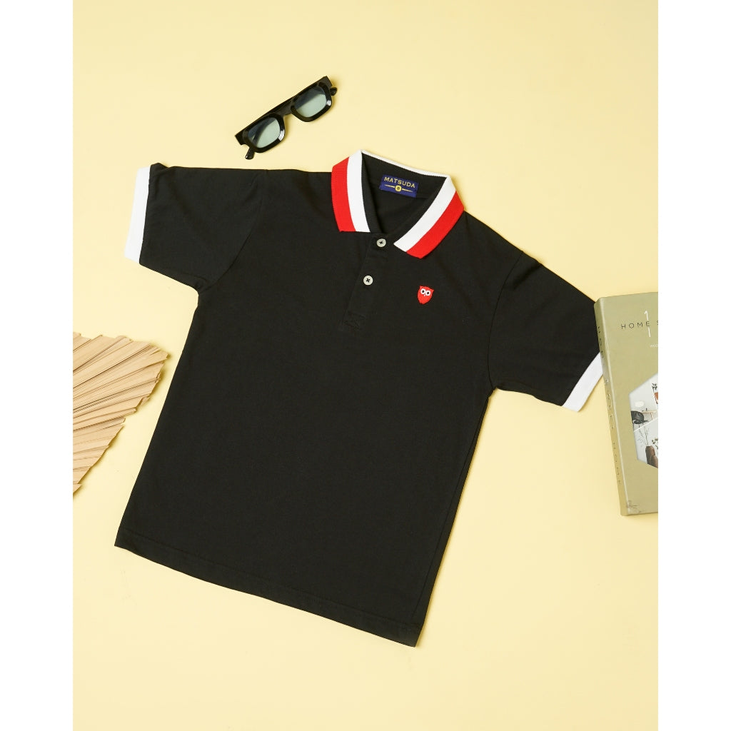 Matsuda baju kaos polo anak laki laki katun umur 2-12 Moby