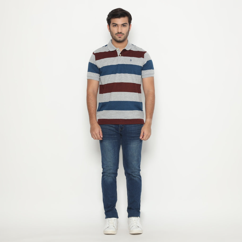 MATSUDA Kaos Polo Pria Katun Baju Cowok Kerah Nishio
