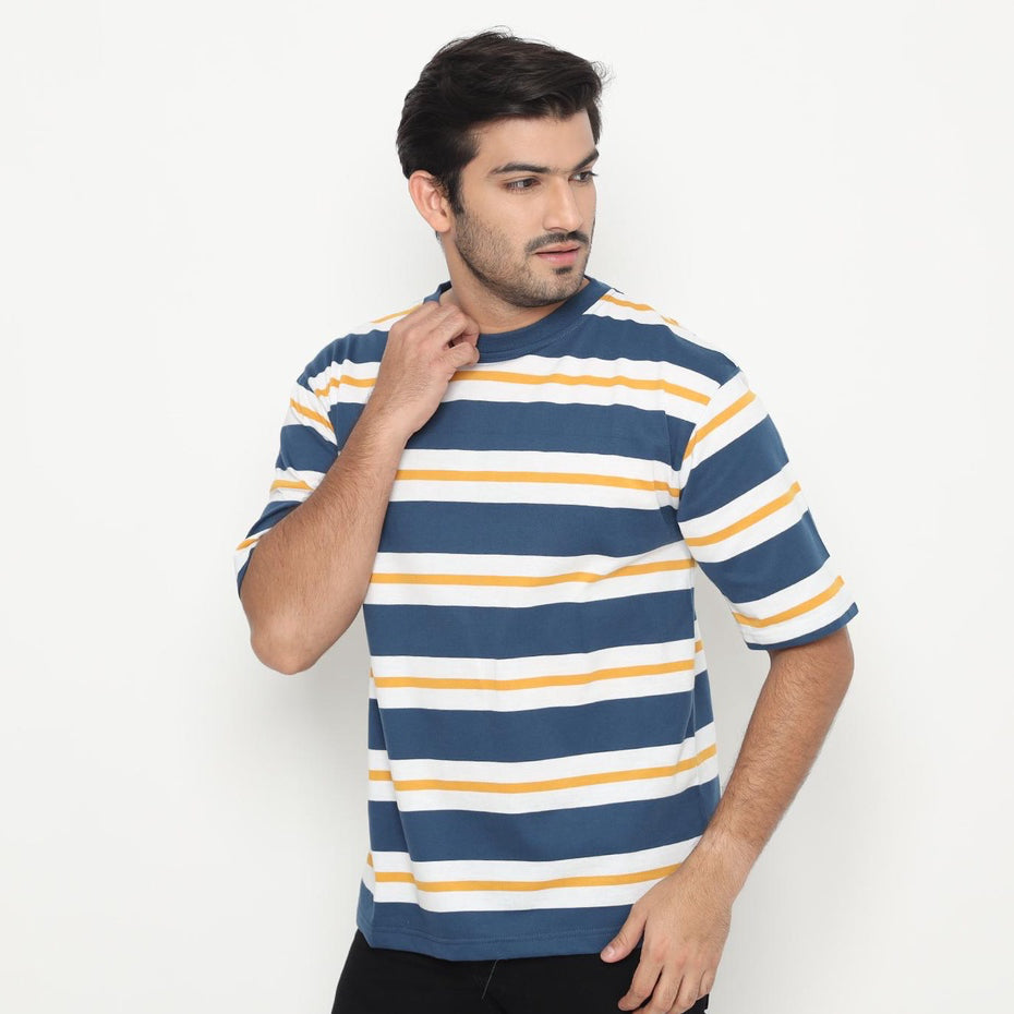 MATSUDA Kaos Oversize 20s Stripe T shirt Katun Kinokawa