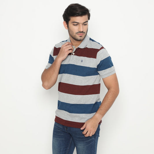 MATSUDA Kaos Polo Pria Katun Baju Cowok Kerah Nishio