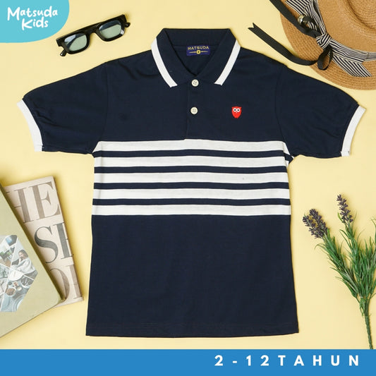 Matsuda baju kaos polo anak laki laki katun umur 2-12 Han