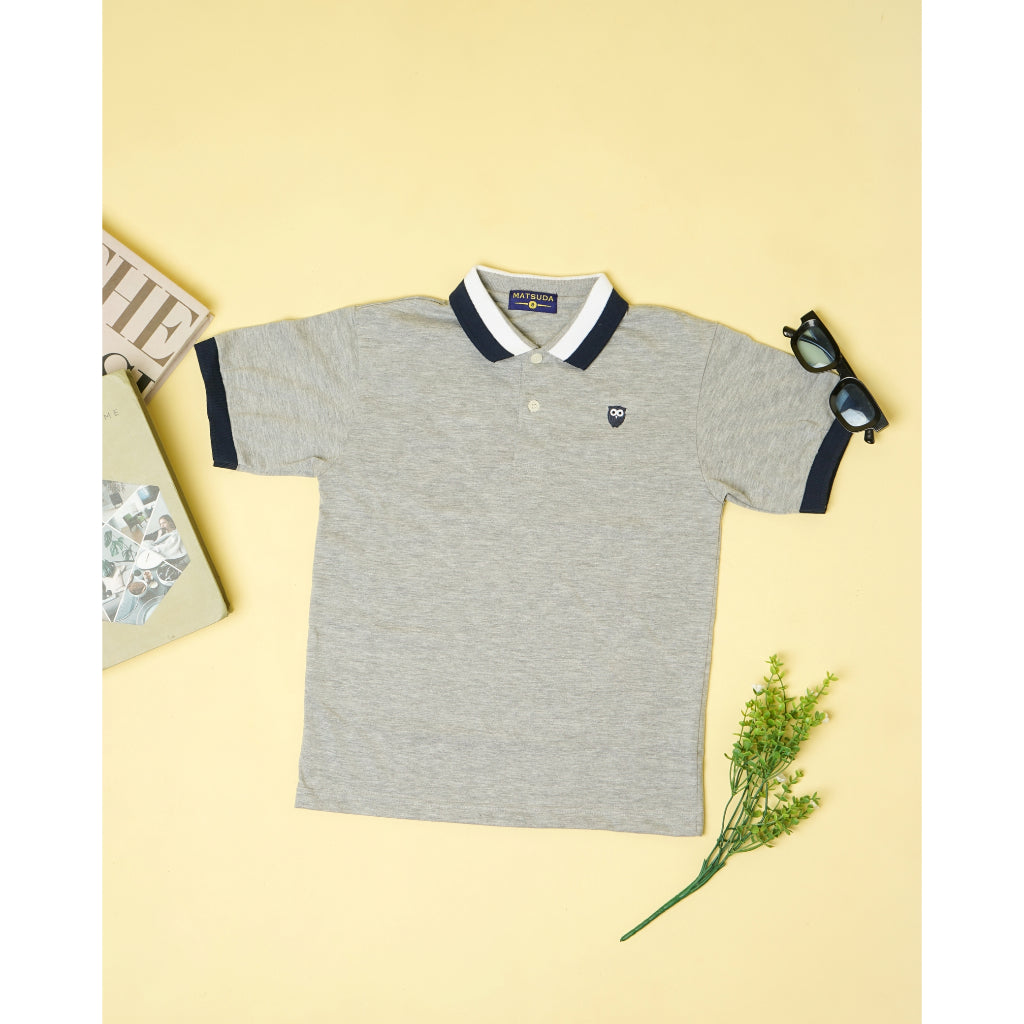 Matsuda baju kaos polo anak laki laki katun umur 2-12 Moby