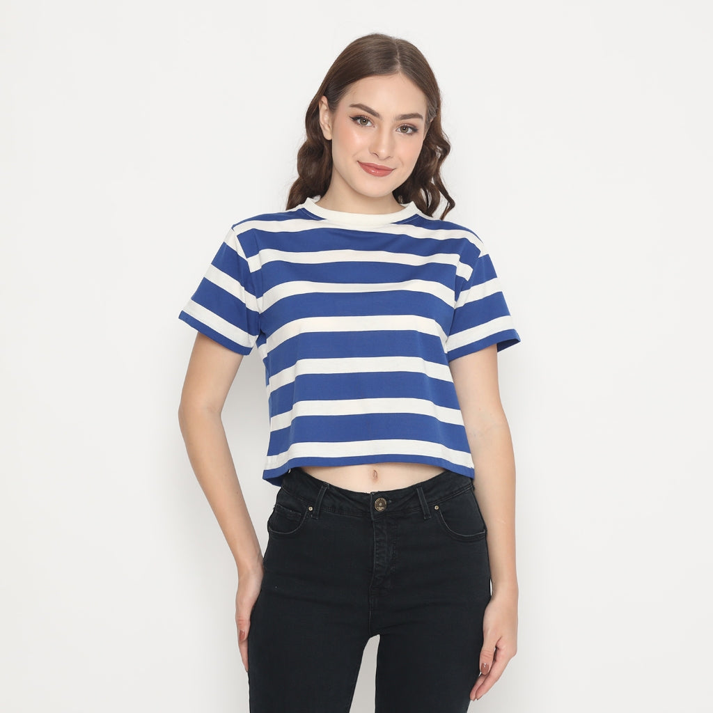 Matsuda Kaos Wanita Crop top katun Hollis