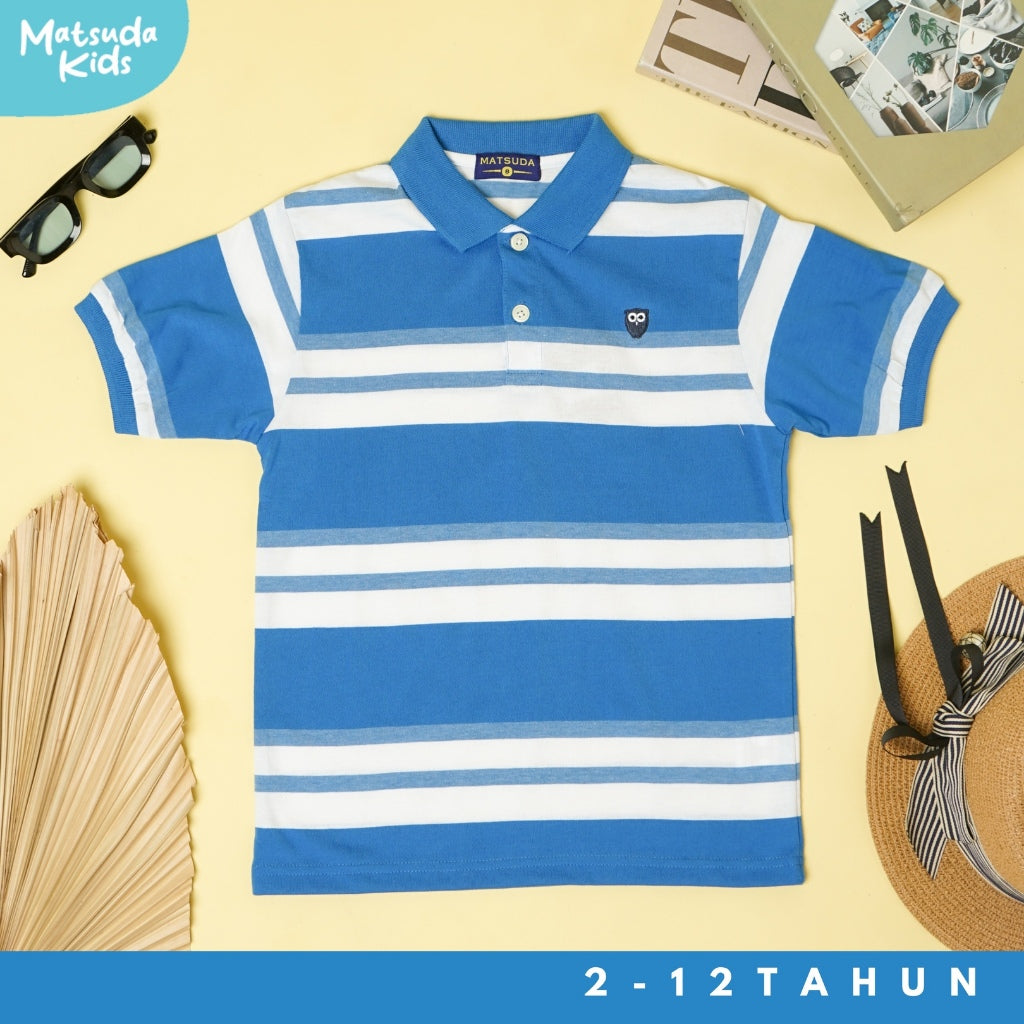 Matsuda baju kaos polo anak laki laki katun umur 2-12 Andre