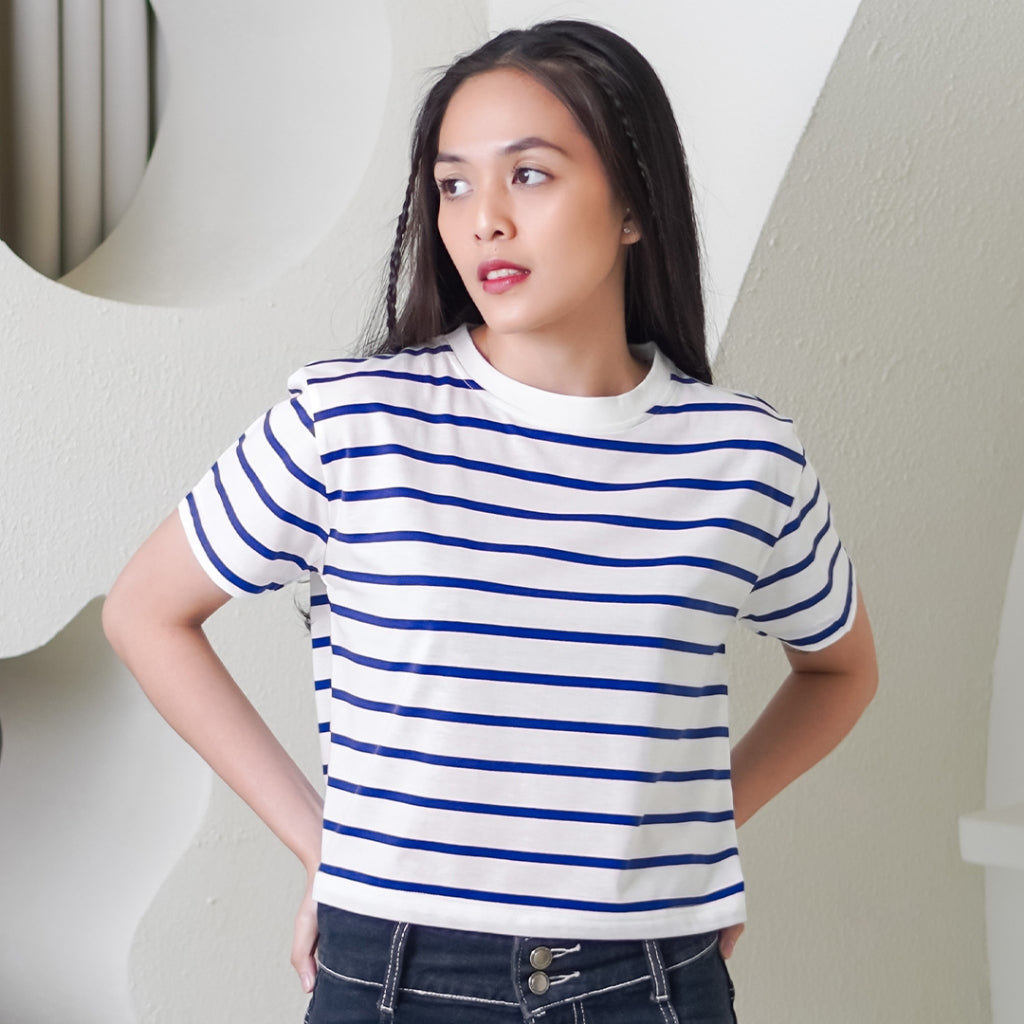 Matsuda Kaos Crop top Wanita katun Hazel