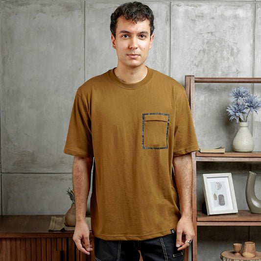 MATSUDA Kaos Polos Pocket T Shirt Cotton Obihiro Bistre