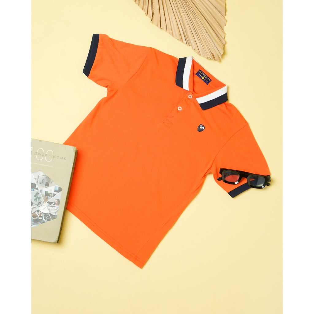 Matsuda baju kaos polo anak laki laki katun umur 2-12 Moby