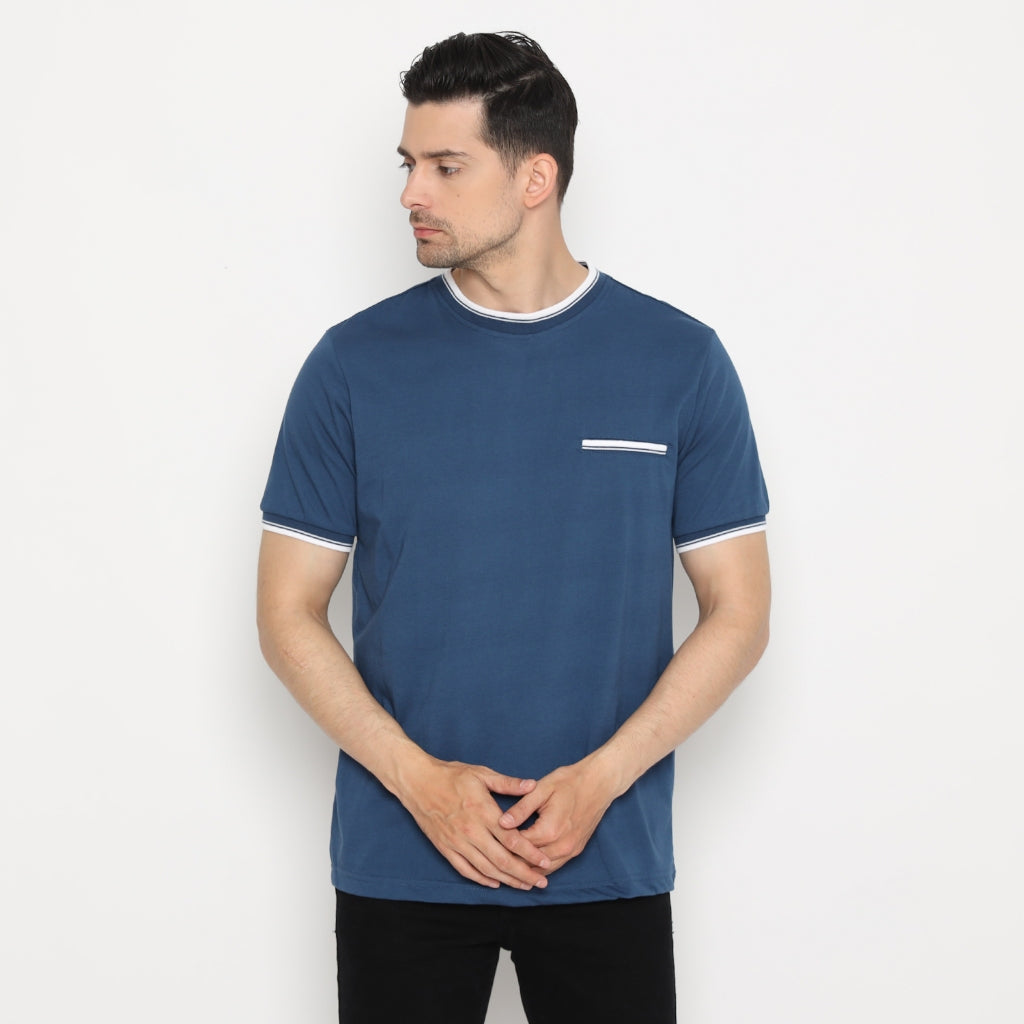 MATSUDA Kaos Pria T shirt Edogawa Seri Warna Biru