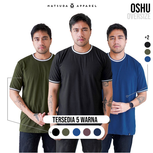 MATSUDA Kaos Polos Pria T shirt Relaxed Fit Oshu