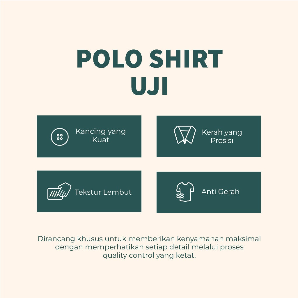 MATSUDA Baju Kaos Polo Shirt Dewasa Stripe Pria Kerah Katun Uji OffWhite