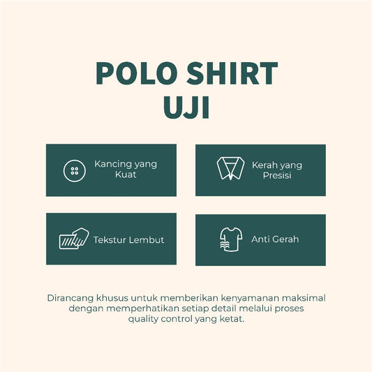 MATSUDA Baju Kaos Polo Shirt Dewasa Stripe Pria Kerah Katun Uji OffWhite