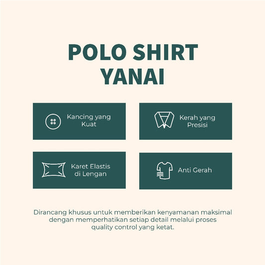 MATSUDA Baju Kaos Polo Shirt Dewasa Stripe Pria Kerah Katun Yanai Black