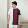 Matsuda T Shirt Pria Kaos Stripe Usuki Blue Teal