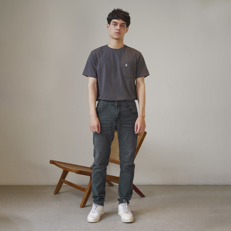 Matsuda Celana Panjang Pria jeans Denim Slimfit Maeda Grey