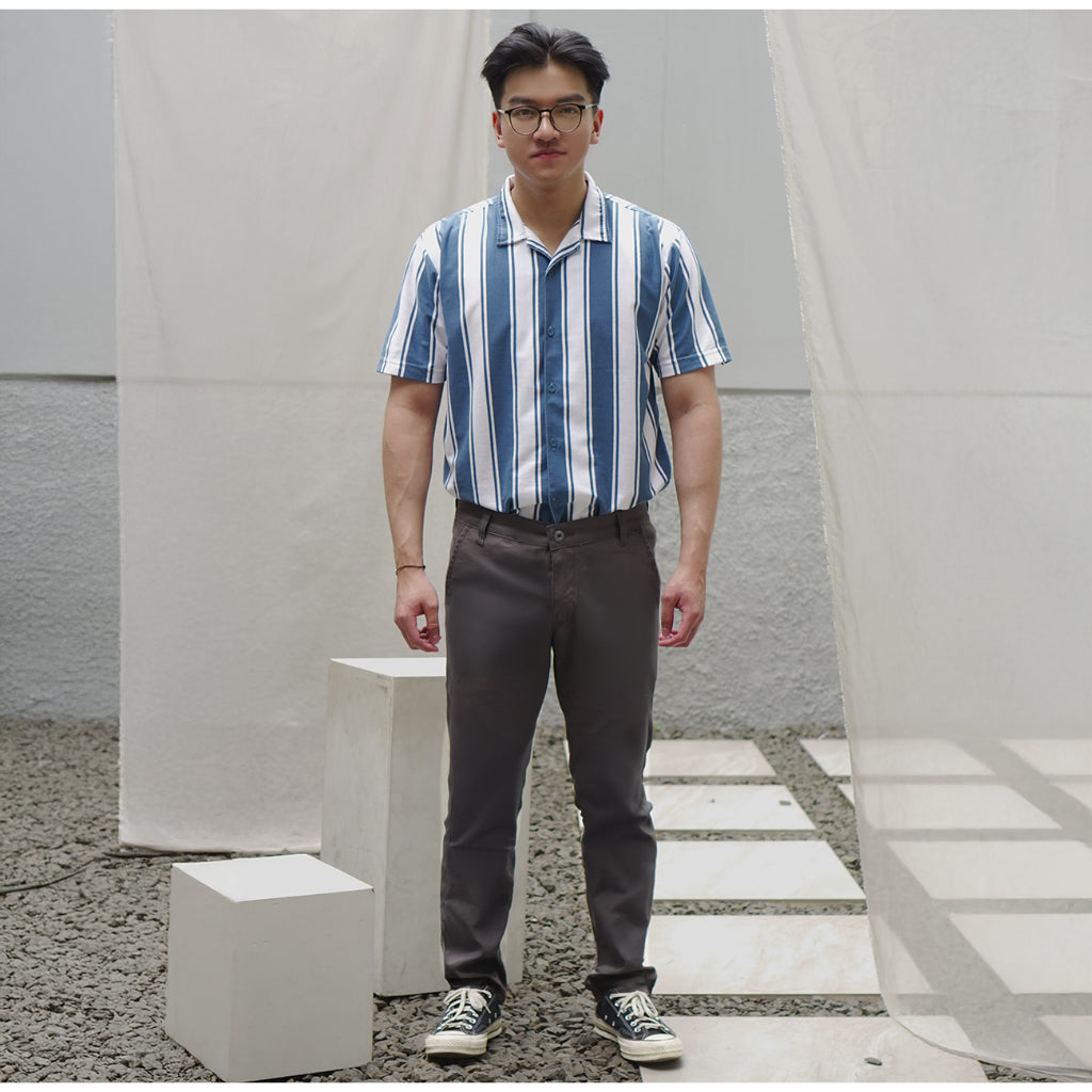 Matsuda Celana Panjang Chino Pria Saka Dark Grey