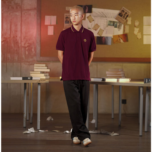 JUJUTSU KAISEN | MATSUDA Polo Shirt Pria Kugisaki Burgundy