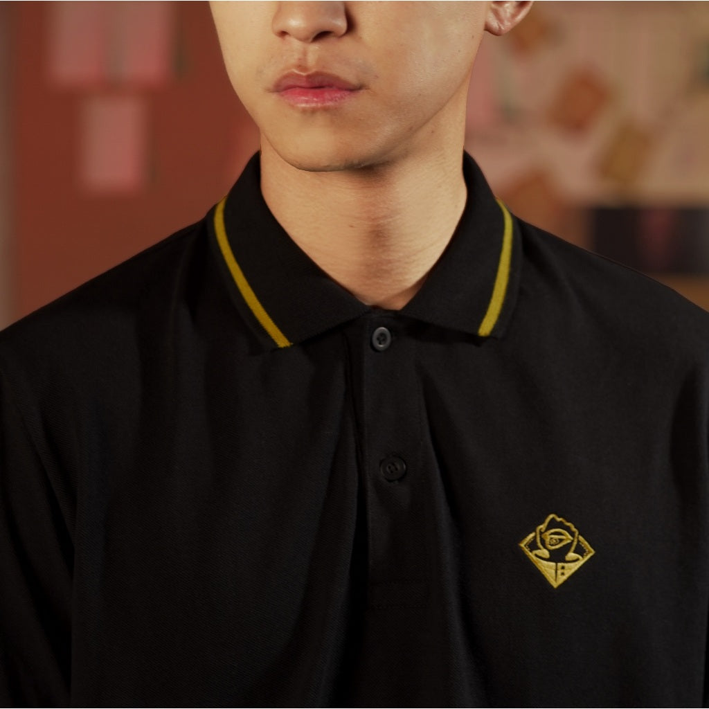 JUJUTSU KAISEN | MATSUDA Polo Shirt Pria Itadori Black