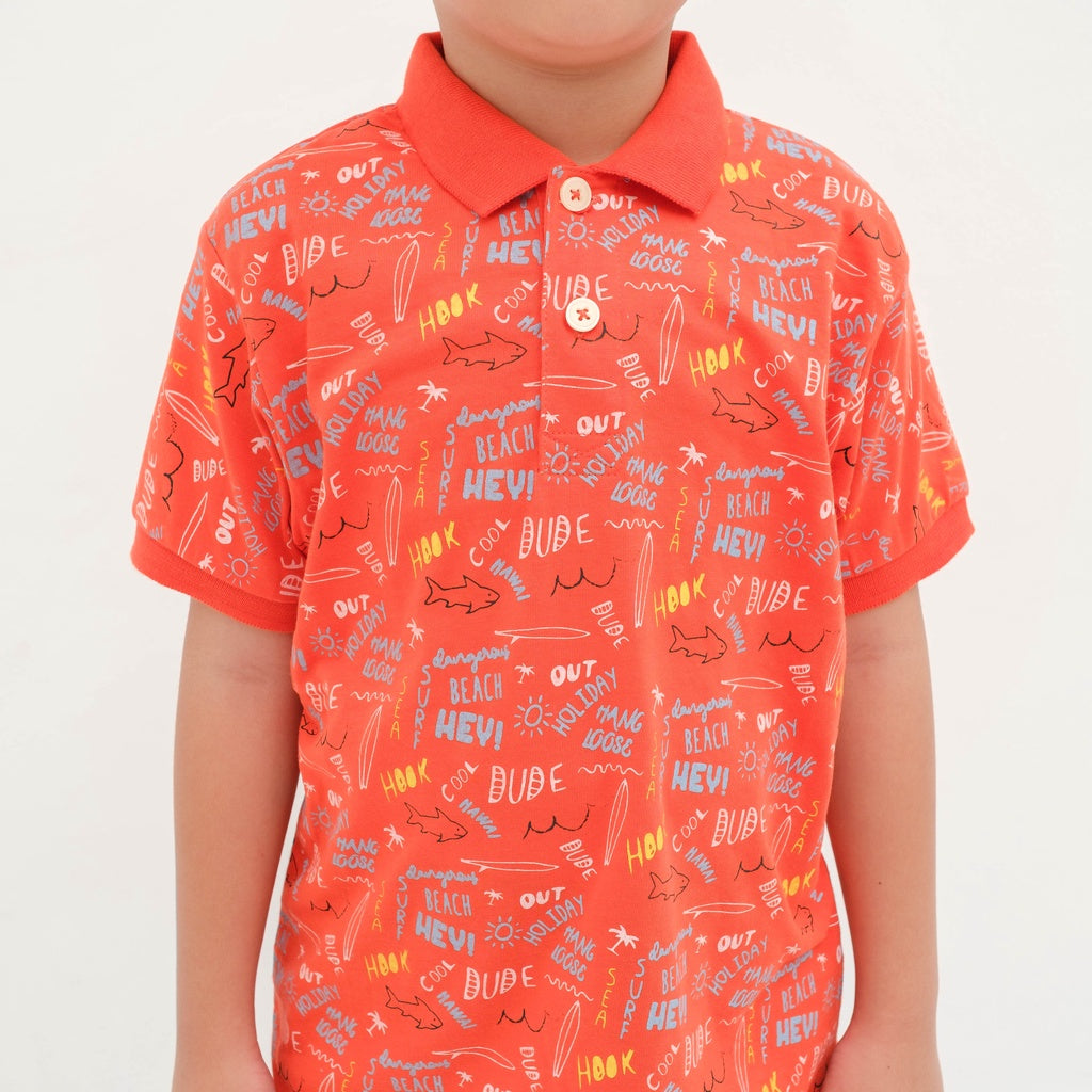 Matsuda baju kaos polo anak laki laki katun umur 2-12 Teddy