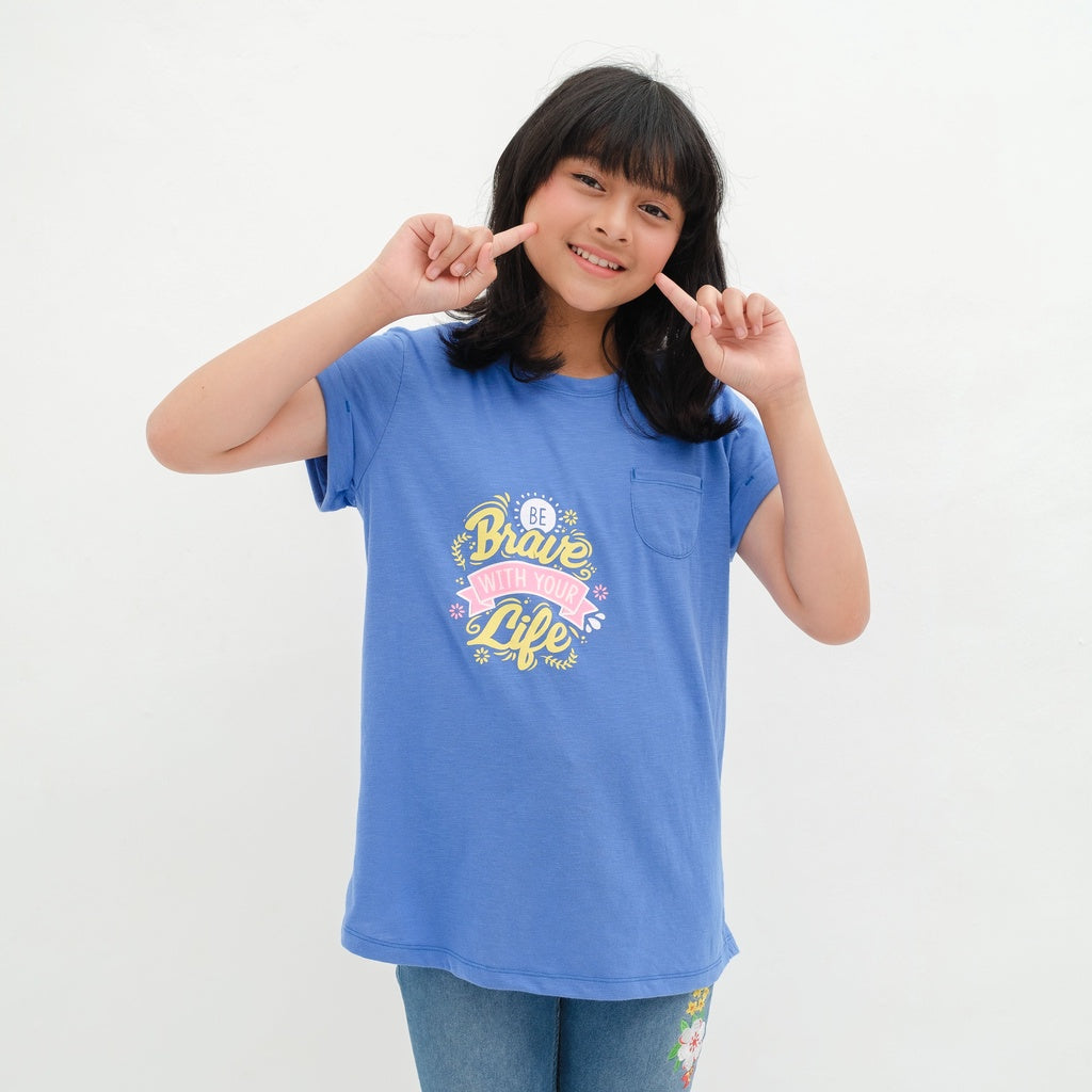 Matsuda baju kaos anak perempuan katun umur 4-16 Samantha