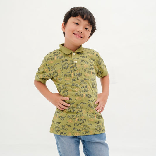 Matsuda baju kaos polo anak laki laki katun umur 2-12 Danny