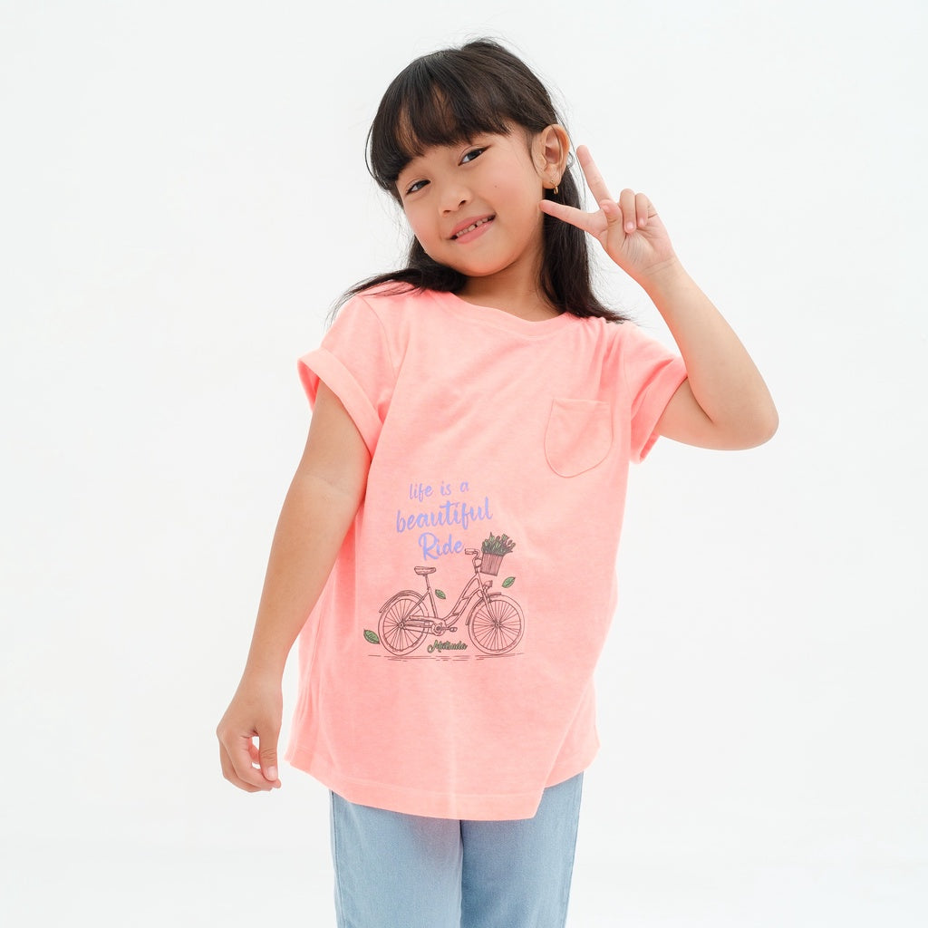 Matsuda baju kaos anak perempuan katun umur 4-16 Missy