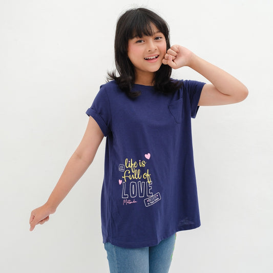 Matsuda baju kaos anak perempuan katun umur 4-16 Penelope