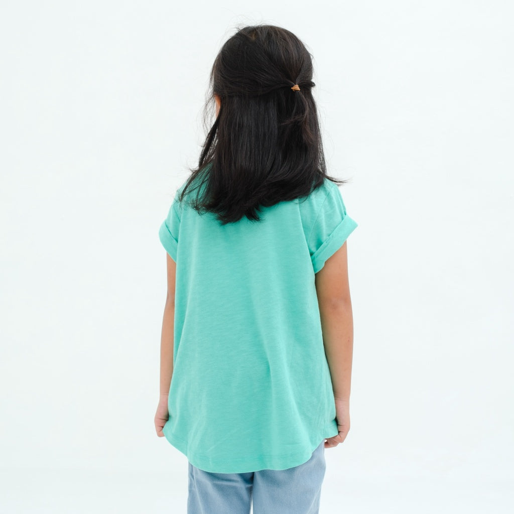 Matsuda baju kaos anak perempuan katun umur 4-16 Claude