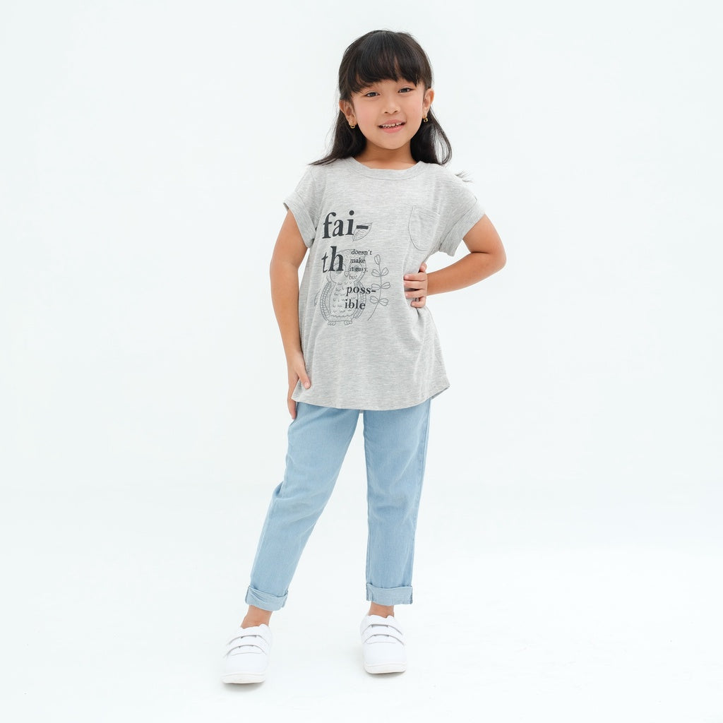 Matsuda baju kaos anak perempuan katun umur 4-16 Bella