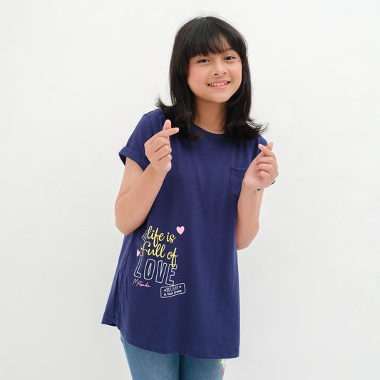 Matsuda baju kaos anak perempuan katun umur 4-16 Penelope