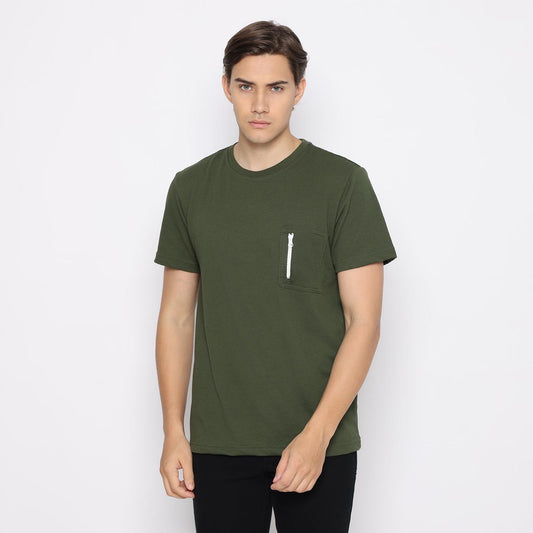 MATSUDA Kaos Polos 24S Texture Honeycomb T Shirt Saku Zipper Koka