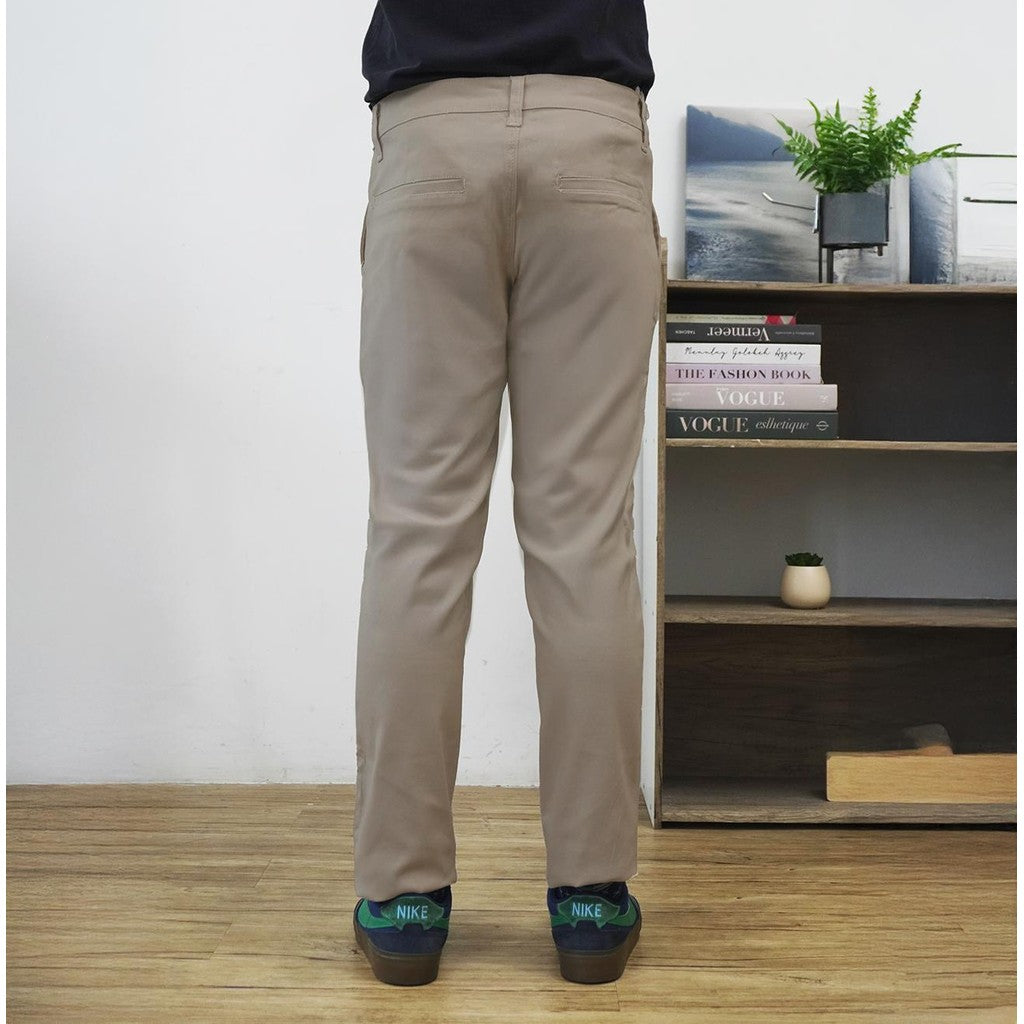 Matsuda Celana Panjang Chino Pria Saka Stone