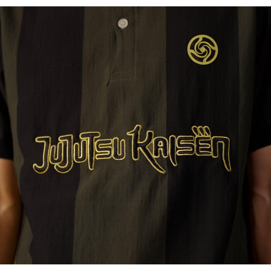 JUJUTSU KAISEN | MATSUDA Polo Shirt Striped Pria Kossen Black-olive
