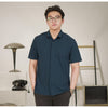 Matsuda Kemeja Pria Polos Lengan pendek Kasual Shiroi Blue Teal