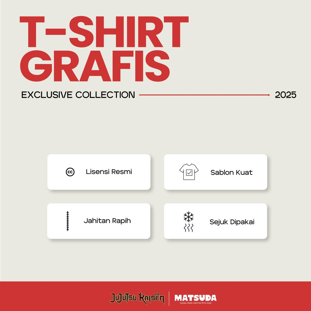 JUJUTSU KAISEN | MATSUDA T-shirt Pria Geto Black