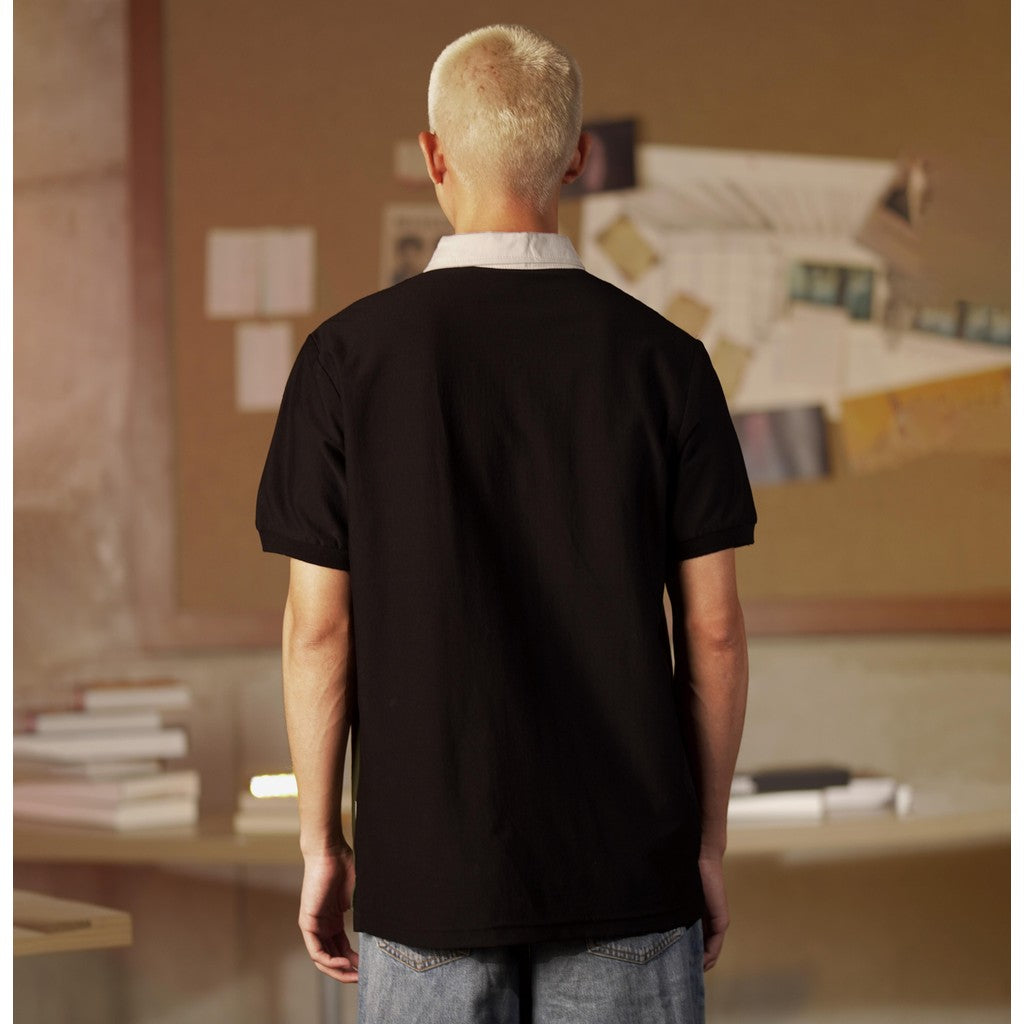 JUJUTSU KAISEN | MATSUDA Polo Shirt Striped Pria Kossen Black-olive