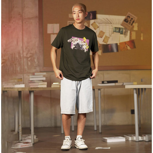 JUJUTSU KAISEN | MATSUDA T-shirt Pria Mahito Olive