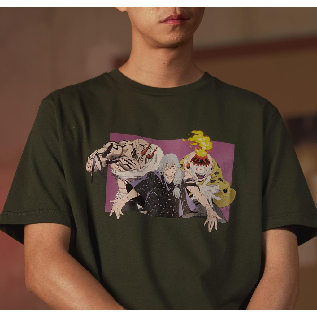 JUJUTSU KAISEN | MATSUDA T-shirt Pria Mahito Olive
