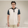 MATSUDA Baju Kaos Polo Shirt Dewasa Stripe Pria Kerah Katun Tomisato White