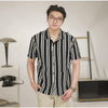 Matsuda Kemeja Pria Stripe Lengan pendek Toride Black-White