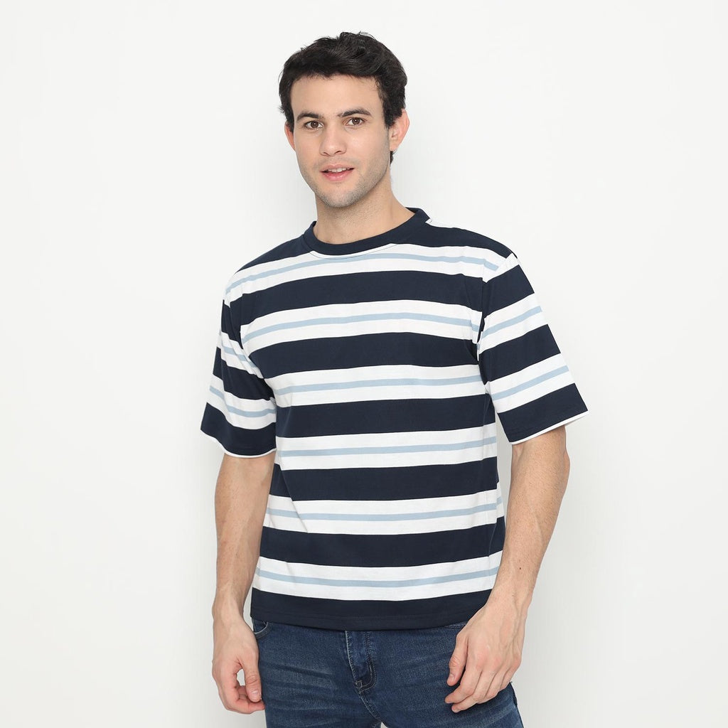 MATSUDA Kaos Oversize 20s Stripe T shirt Katun Kinokawa