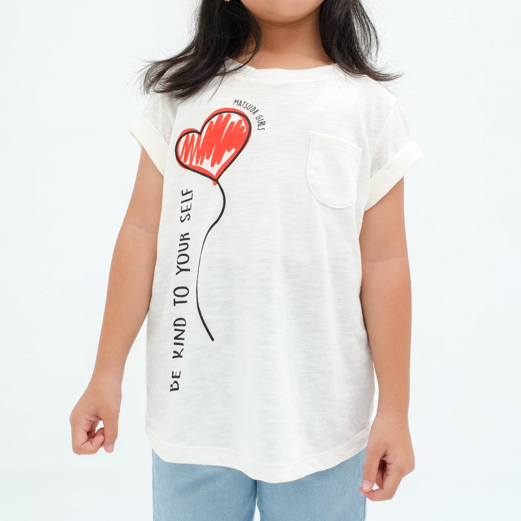 Matsuda baju kaos anak perempuan katun umur 4-16 Winnie