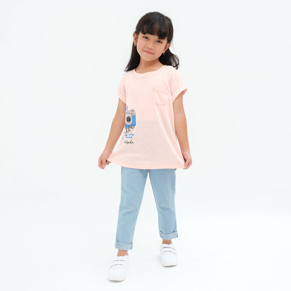 Matsuda baju kaos anak perempuan katun umur 4-16 Audy