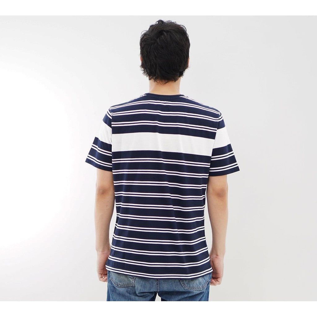 Matsuda T Shirt Pria Kaos Stripe Odate Navy