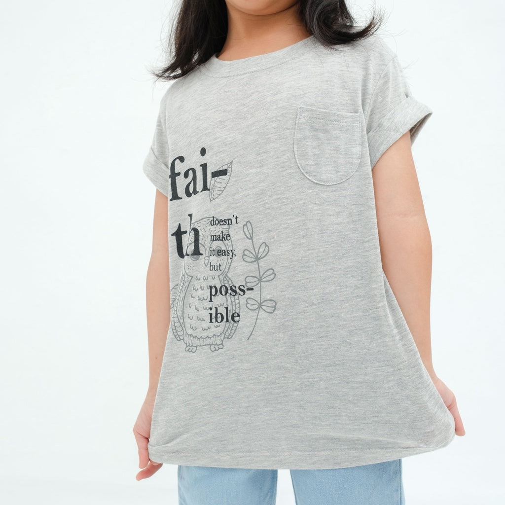 Matsuda baju kaos anak perempuan katun umur 4-16 Bella