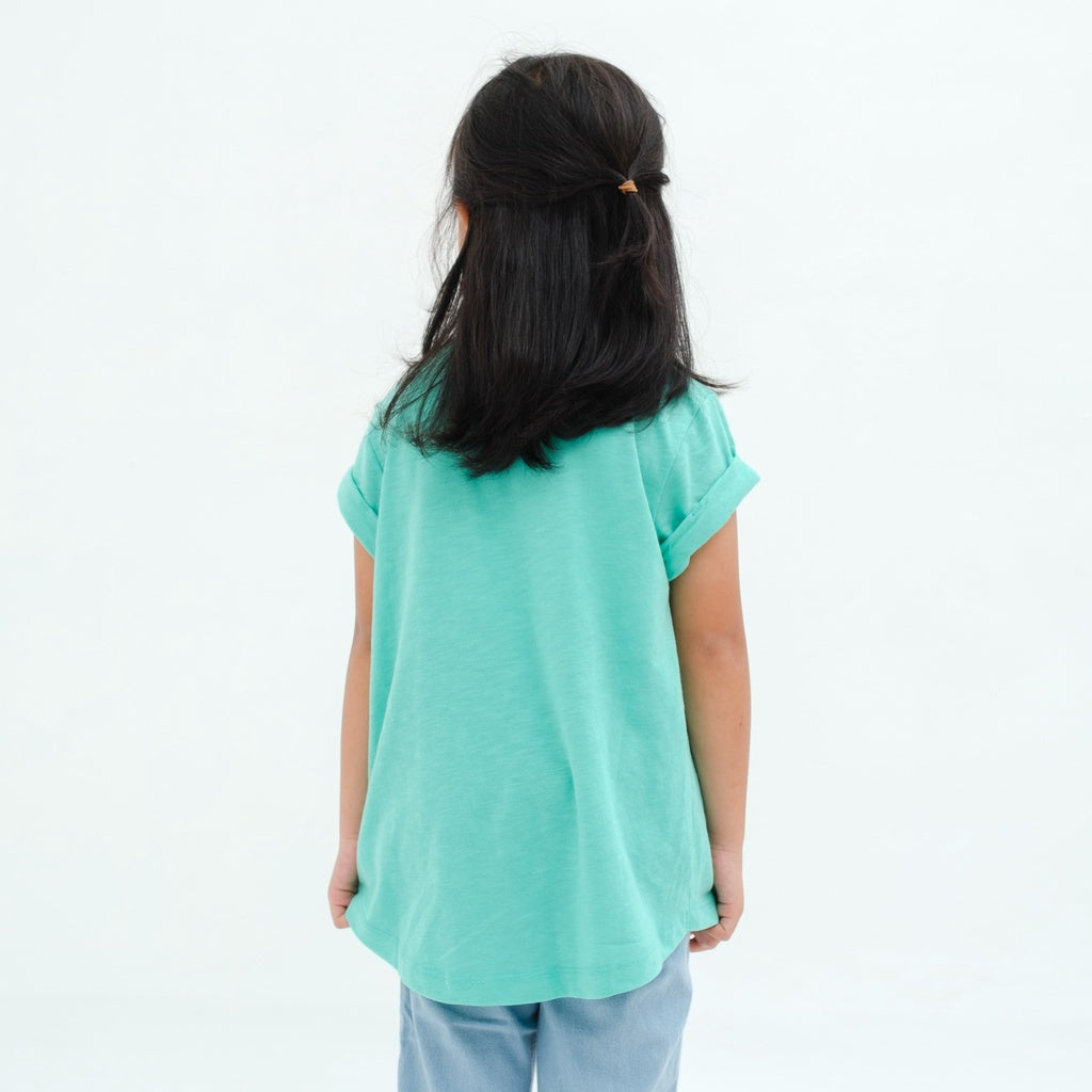 Matsuda baju kaos anak perempuan katun umur 4-16 Claude